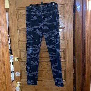 Black Camo Print Women's Jeans